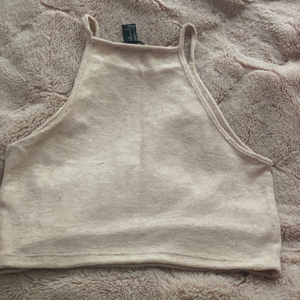 Pink halter crop top